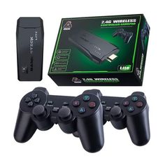 Videogame Stick 10mil Jogos 64gb 2 Controles Sem Fio Console Original Portátil Retro Antigo