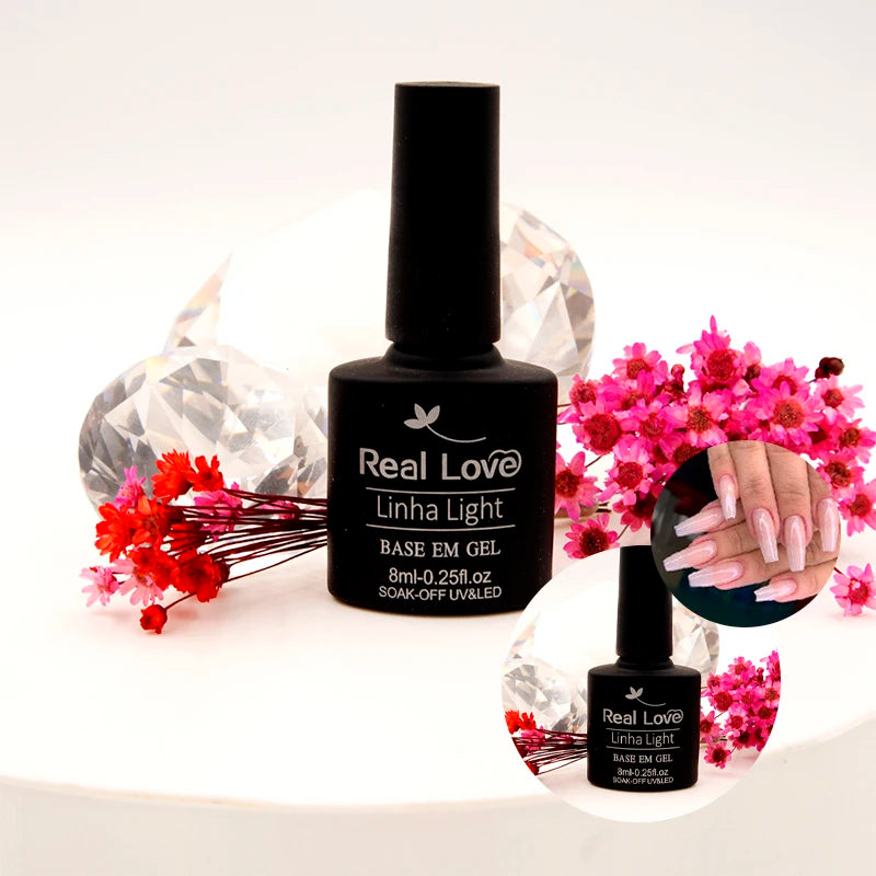 Base De Esmalte Em Gel Para Unhas Band-Aid Linha Light 8ml - Real Love