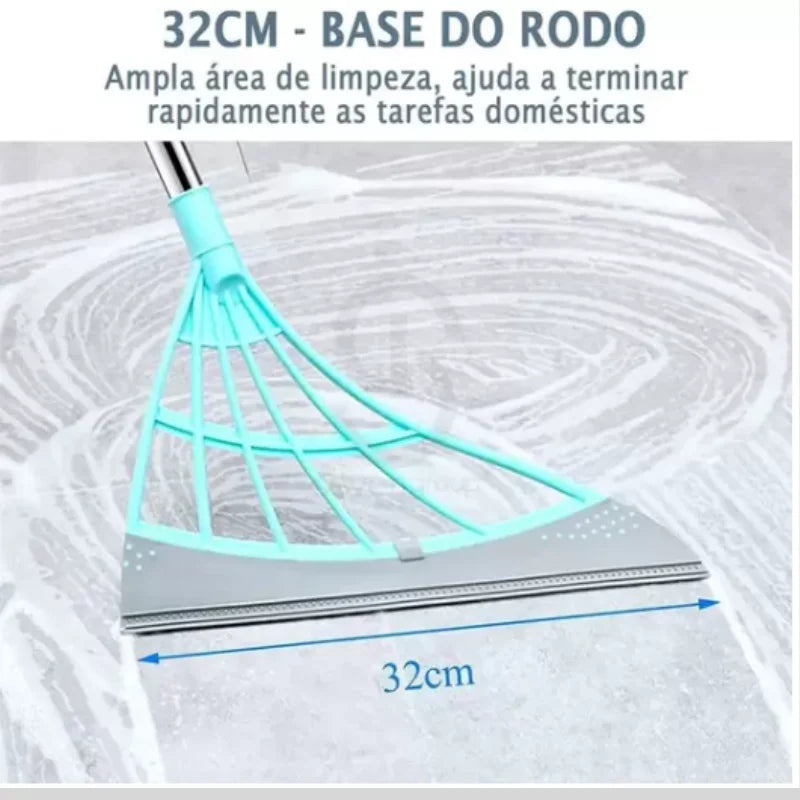 Esfregão mágico para vassoura/roda, limpa e seca, vidro, silicone, ótimo para limpeza de paredes e pisos