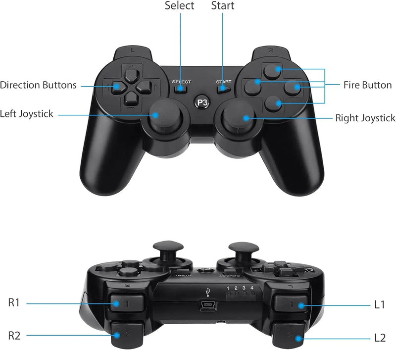 Controle Joystick Dual Shock Sem Fio Bluetooth Wireless Ps3