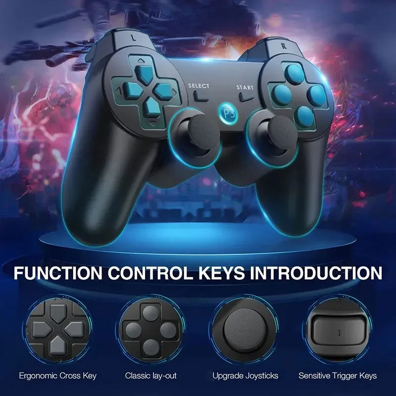 Controle Joystick Dual Shock Sem Fio Bluetooth Wireless Ps3