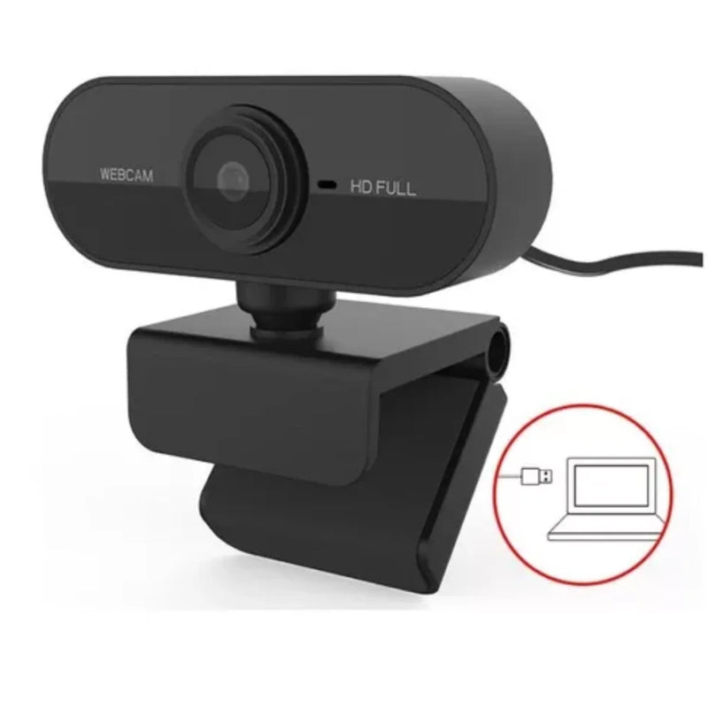 Webcam 1080p Full Hd Câmera Computador Microfone W18 Video Chamada Reunião Home Office Streamer Youtuber PC Notebook Brasil