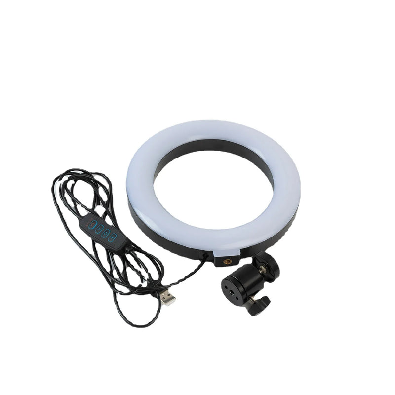 Ring Light Led 6 Pol Com Tripé De Mesa