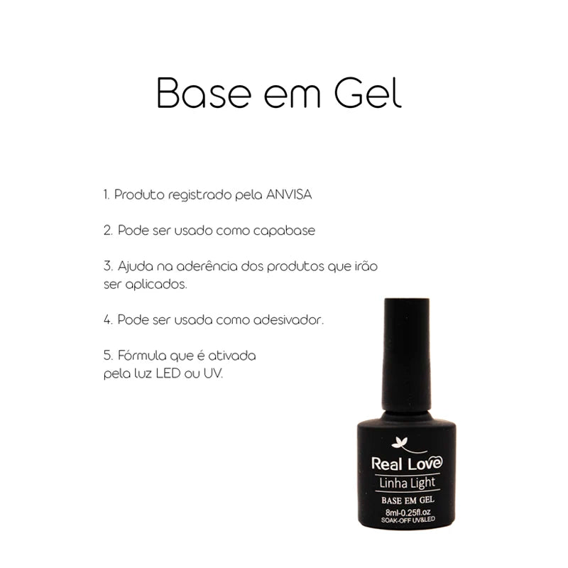 Base De Esmalte Em Gel Para Unhas Band-Aid Linha Light 8ml - Real Love