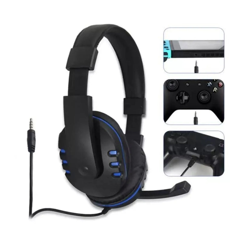 Fone Gamer A-302 P2 Microfone HeadPhone Para Ps4 e PC De Jogo Com Fio