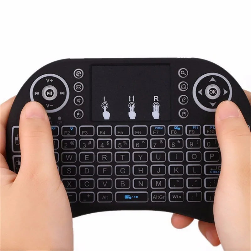 Mini Teclado Controle Usb Touchpad Smart Tv Box Pc Ps3 Iluminado