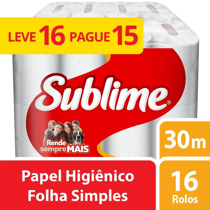 Papel Higiênico de Papel Simples Sublime