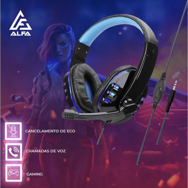 Fone Gamer A-302 P2 Microfone HeadPhone Para Ps4 e PC De Jogo Com Fio