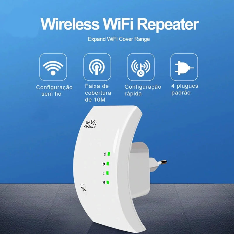 Wi-fi Sem Fio Repetidor 300mbps Amplificador Extensor Longo Alcance De Sinal Internet Domestica Longo Alcalce Impulsionador